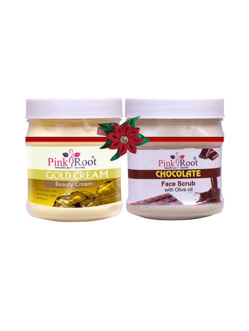 pink root gold cream 500gm with charcoal scrub 500gm - 17447581 - Very Small Image - 1