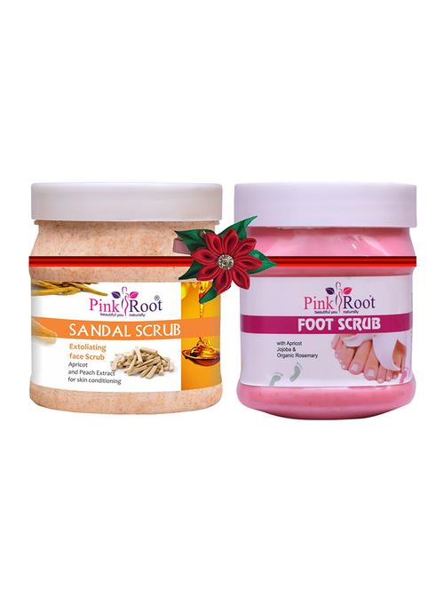pink root sandal scrub 500gm with diamond scrub 500gm - 17447587 - Very Small Image - 1