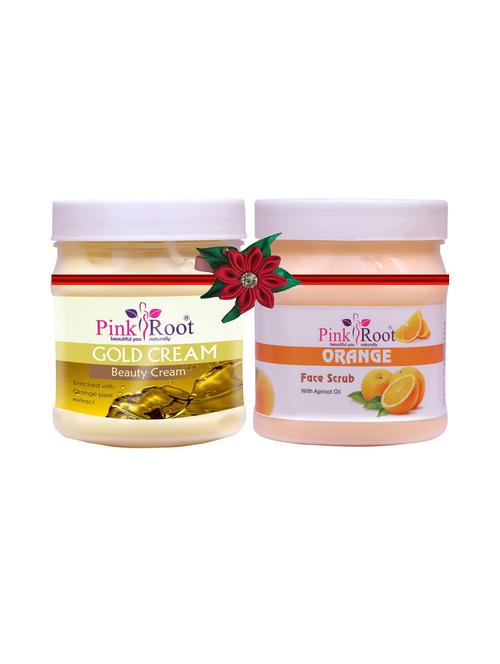 pink root gold cream 500gm with neem scrub 500gm - 17447597 - Very Small Image - 1