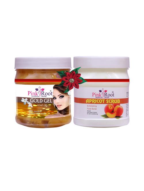 pink root gold gel 500gm with gold scrub 500gm - 17447609 - Very Small Image - 1