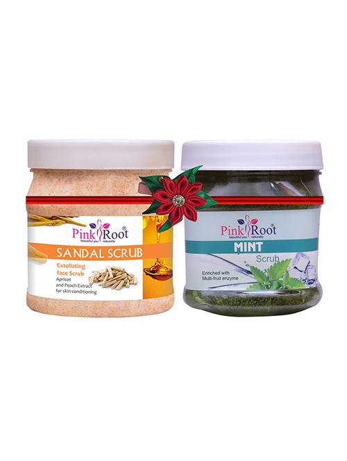 pink root sandal scrub 500gm with honey almond cold cream 500gm - 17447610 - Very Small Image - 1