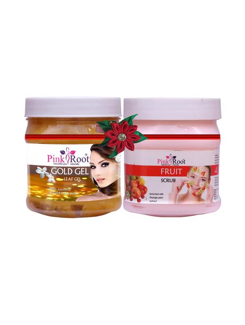 pink root gold gel 500gm with foot scrub 500gm - 17447624 - Very Small Image - 1