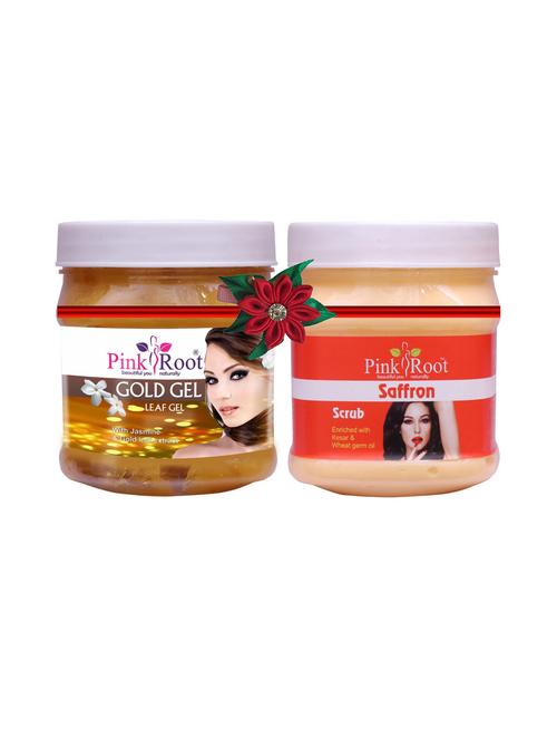 pink root gold gel 500gm with pearl scrub 500gm - 17447636 - Very Small Image - 1