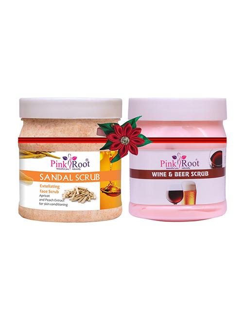 pink root sandal scrub 500gm with vitamin cream 500gm - 17447645 - Very Small Image - 1