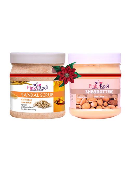 pink root sandal scrub 500gm with saffron cream 500gm - 17447649 - Very Small Image - 1