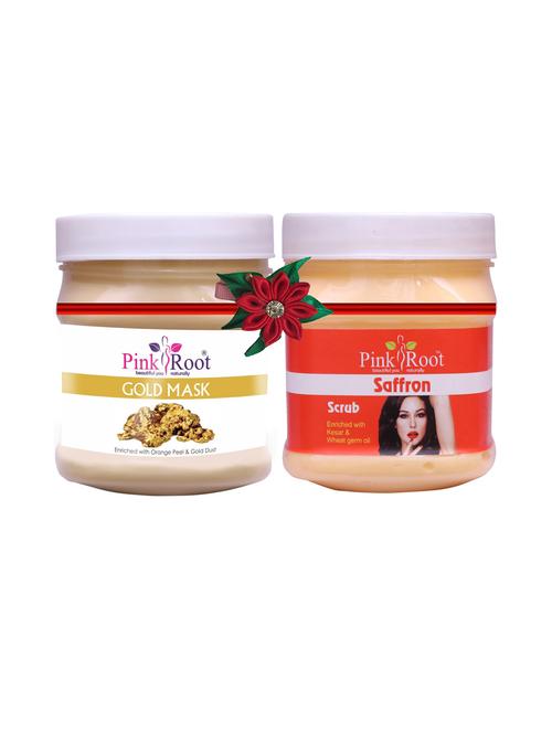 pink root gold mask 500gm with pearl scrub 500gm - 17447661 - Very Small Image - 1