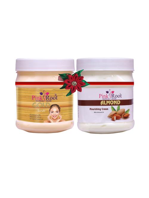 pink root gold mask 500gm with wine & beer scrub 500gm - 17447664 - Very Small Image - 1