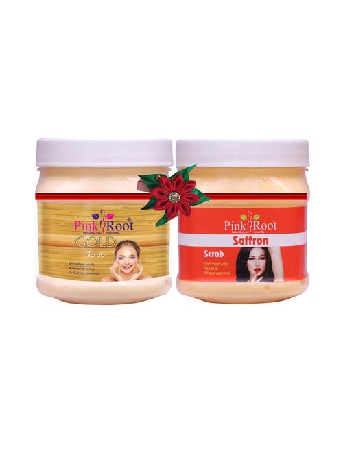 pink root gold scrub 500gm with pearl scrub 500gm - 17447707 - Very Small Image - 1