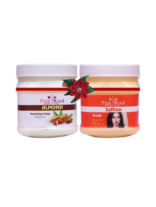 pink root almond cream 500gm with pearl scrub 500gm - 17447730 - Very Small Image - 1