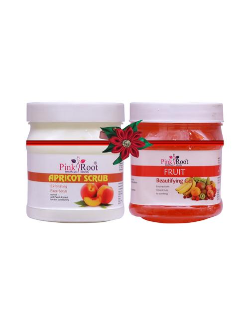 pink root apricot scrub 500gm with fruit cream 500gm - 17447754 - Very Small Image - 1