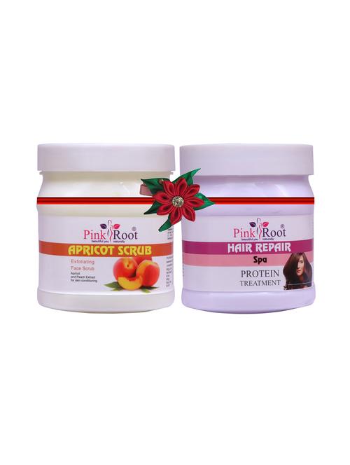 pink root apricot scrub 500gm with green lemon scrub 500gm - 17447759 - Very Small Image - 1