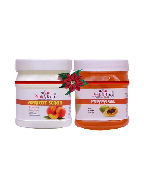 pink root apricot scrub 500gm with papaya cream 500gm - 17447767 - Very Small Image - 1