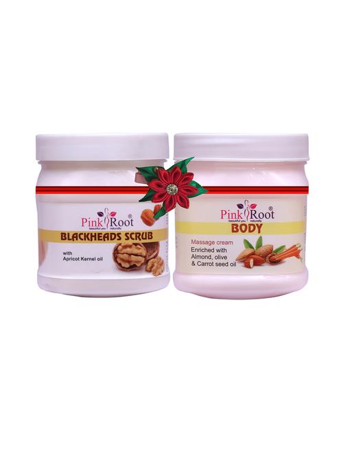 pink root apricot scrub 500gm with shea butter cream 500gm - 17447782 - Very Small Image - 1