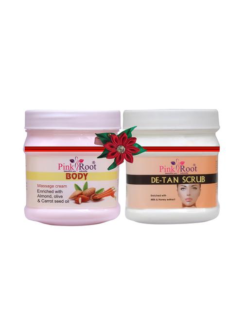 pink root body massage cream 500gm with coffee gel scrub 500gm - 17447833 - Very Small Image - 1