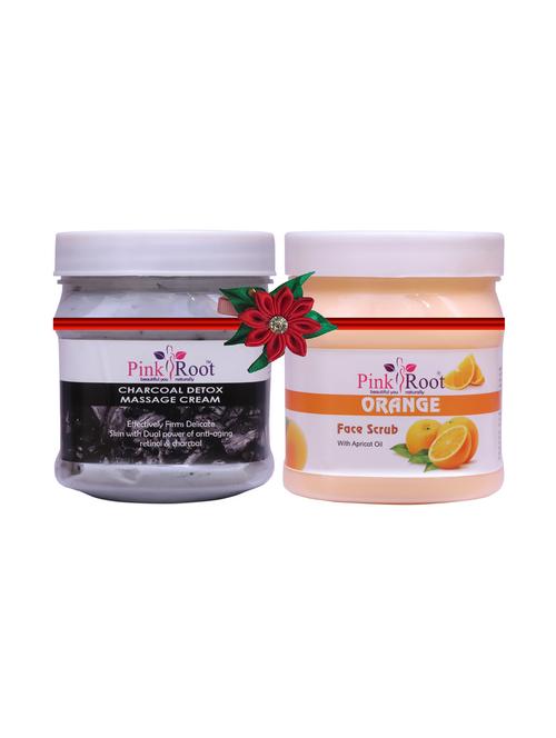 pink root charcoal cream 500gm with neem scrub 500gm - 17447855 - Very Small Image - 1