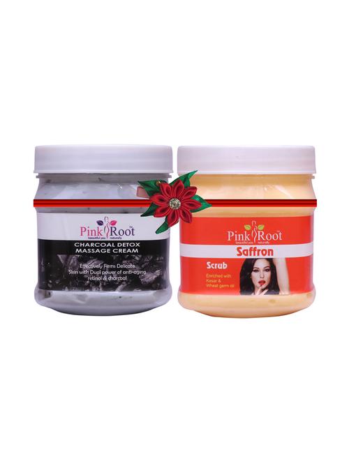 pink root charcoal cream 500gm with pearl scrub 500gm - 17447857 - Very Small Image - 1