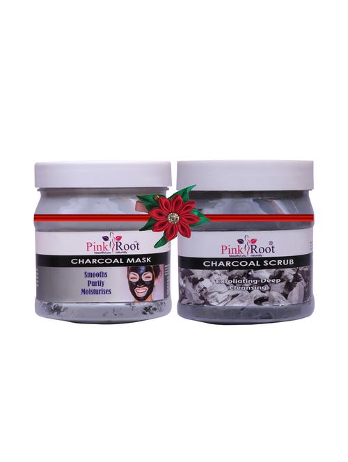 pink root charcoal gel 500gm with wine & beer scrub 500gm - 17447875 - Very Small Image - 1