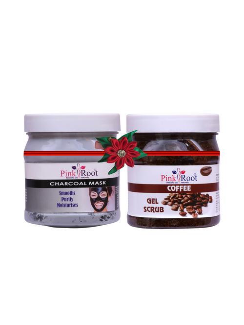 pink root charcoal mask 500gm with chocolate scrub 500gm - 17447877 - Very Small Image - 1
