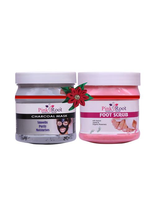 pink root charcoal mask 500gm with diamond scrub 500gm - 17447880 - Very Small Image - 1