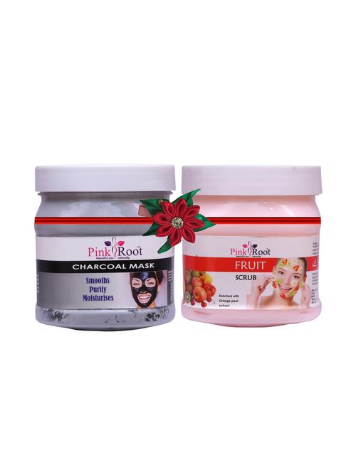 pink root charcoal mask 500gm with foot scrub 500gm - 17447881 - Very Small Image - 1