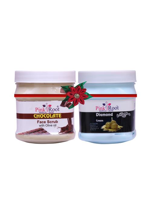pink root charcoal scrub 500gm with vitamin cream 500gm - 17447930 - Very Small Image - 1