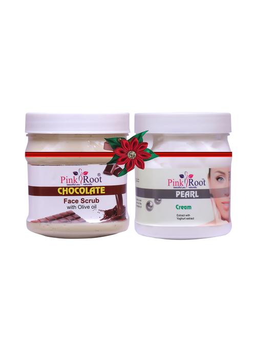 pink root chocolate scrub 500gm with papaya mask 500gm - 17447962 - Very Small Image - 1