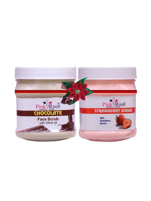pink root chocolate scrub 500gm with snake oil hair mask 500gm - 17447969 - Very Small Image - 1