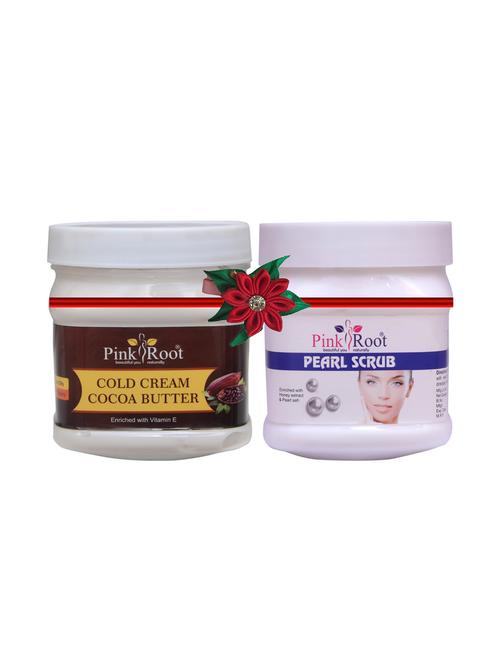 pink root cocoa butter cold cream 500gm with orange scrub 500gm - 17447984 - Very Small Image - 1
