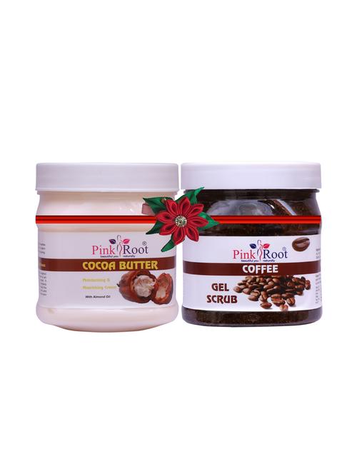pink root cocoa butter cold cream 500gm with wine & beer scrub 500gm - 17447988 - Very Small Image - 1