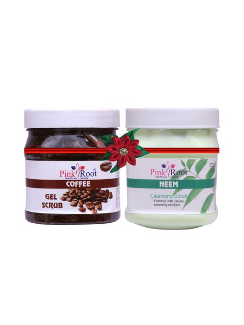 pink root coffee gel scrub 500gm with neem cream 500gm - 17448022 - Very Small Image - 1