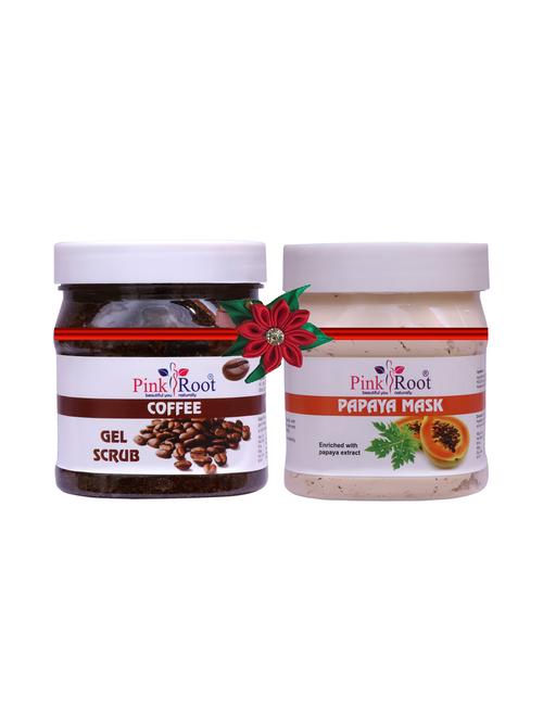 pink root coffee gel scrub 500gm with papaya gel 500gm - 17448026 - Very Small Image - 1