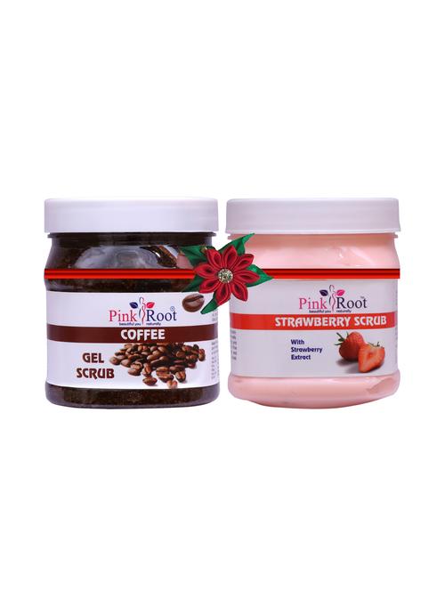 pink root coffee gel scrub 500gm with snake oil hair mask 500gm - 17448034 - Very Small Image - 1