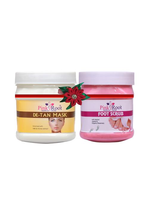 pink root de-tan mask 500gm with diamond scrub 500gm - 17448066 - Very Small Image - 1