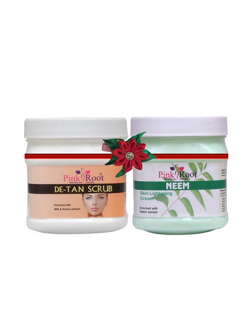 pink root de-tan scrub 500gm with mint scrub 500gm - 17448092 - Very Small Image - 1