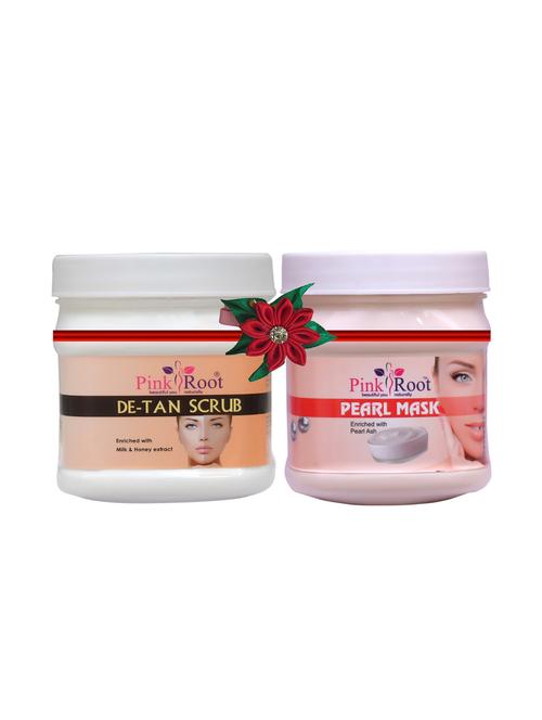 pink root de-tan scrub 500gm with pearl gel 500gm - 17448100 - Very Small Image - 1