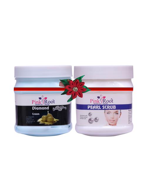 pink root diamond cream 500gm with orange scrub 500gm - 17448118 - Very Small Image - 1