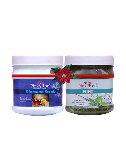 pink root diamond scrub 500gm with honey almond cold cream 500gm - 17448155 - Very Small Image - 1