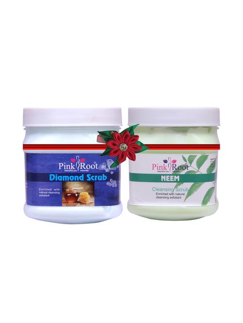pink root diamond scrub 500gm with neem cream 500gm - 17448157 - Very Small Image - 1