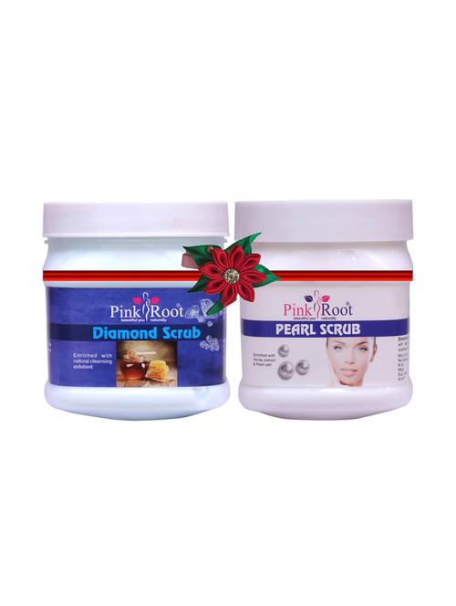 pink root diamond scrub 500gm with pearl mask 500gm - 17448165 - Very Small Image - 1