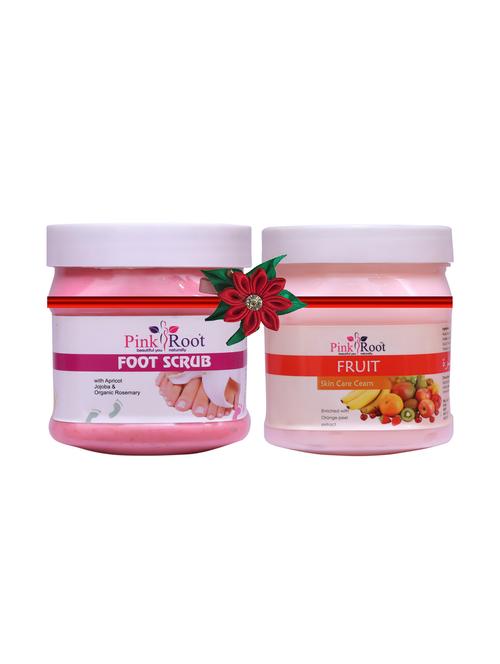 pink root foot scrub 500gm with foot spa cream 500gm - 17448176 - Very Small Image - 1