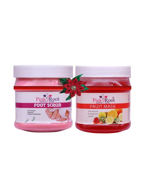 pink root foot scrub 500gm with fruit gel 500gm - 17448178 - Very Small Image - 1