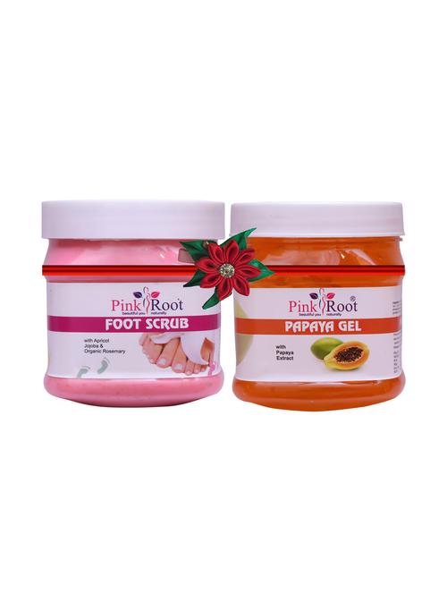 pink root foot scrub 500gm with papaya cream 500gm - 17448190 - Very Small Image - 1