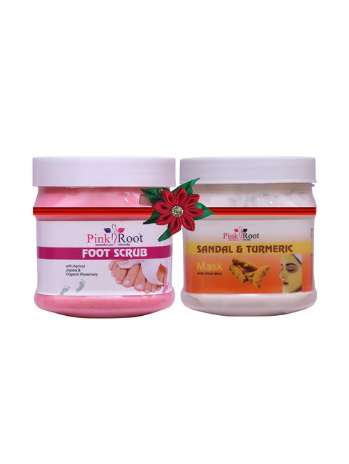 pink root foot scrub 500gm with saffron scrub 500gm - 17448197 - Very Small Image - 1
