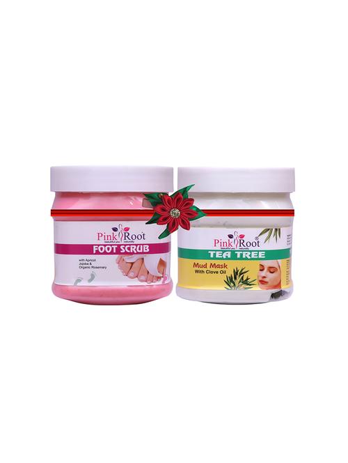 pink root foot scrub 500gm with strawberry scrub 500gm - 17448200 - Very Small Image - 1