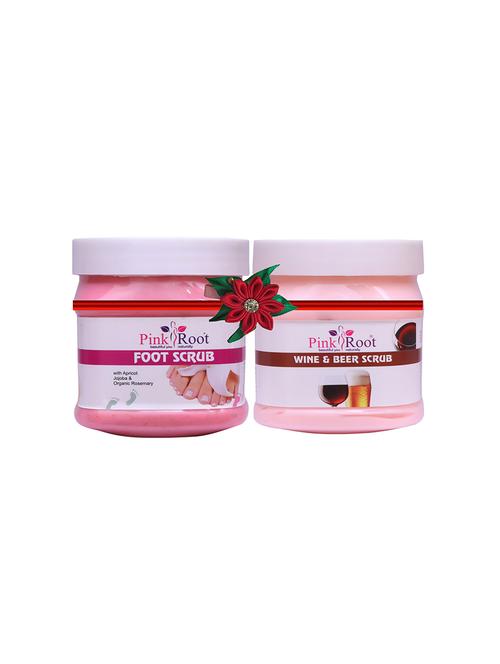 pink root foot scrub 500gm with vitamin cream 500gm - 17448202 - Very Small Image - 1