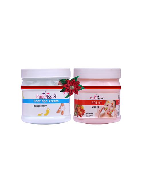 pink root foot scrub 500gm with shea butter cream 500gm - 17448205 - Very Small Image - 1