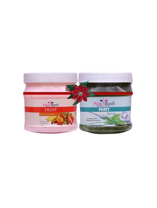 pink root fruit cream 500gm with green lemon scrub 500gm - 17448216 - Very Small Image - 1