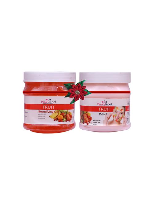 pink root fruit cream 500gm with wine & beer scrub 500gm - 17448223 - Very Small Image - 1