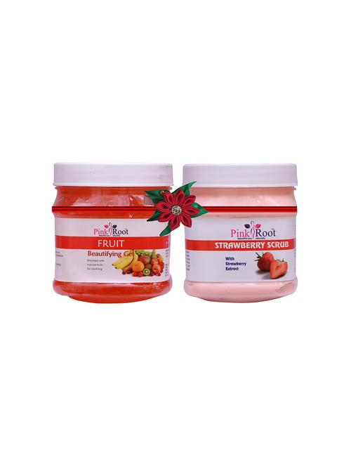 pink root fruit gel 500gm with saffron scrub 500gm - 17448230 - Very Small Image - 1