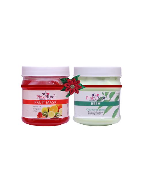 pink root fruit mask 500gm with mint scrub 500gm - 17448235 - Very Small Image - 1
